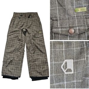 Liquid Boardwear Snow Pants Plaid 5k Quattro Snowboard